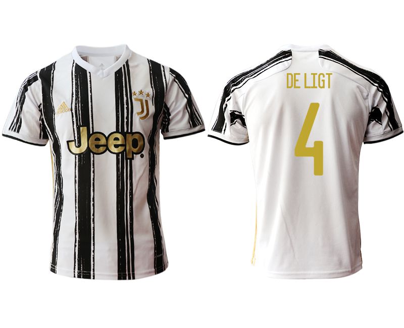 Men 2020-2021 club Juventus home aaa version #4 white Soccer Jerseys